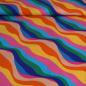 Preview: Baumwollstoff Motivdruck Wellen regenbogenbunt